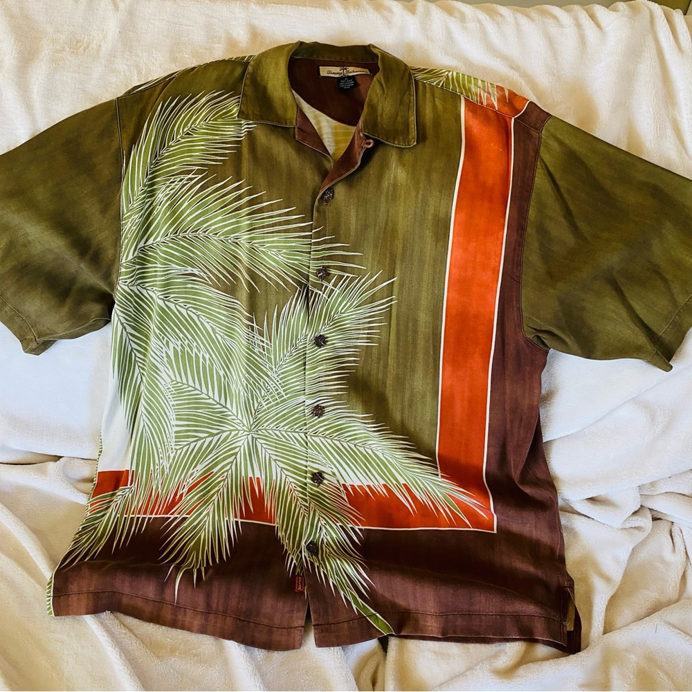 Tropical Green and Brown Men's Shirt